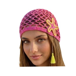کلاه لئونی زنانه مدل قلاب بافی کدERQ2