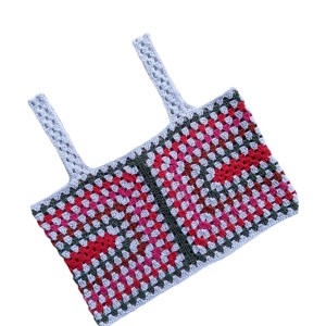 کراپ دخترانه قلاب بافی کدCUO22