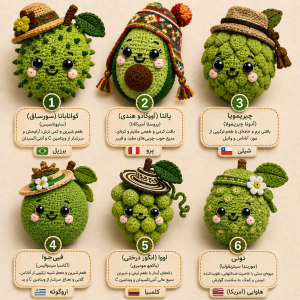 مگنت یخچال قلاب بافی کد Q2Y1