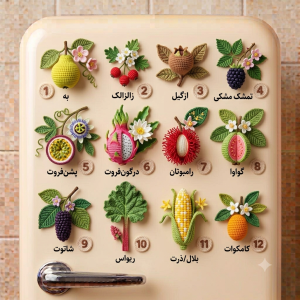 مگنت یخچال قلاب بافی کد JTW4