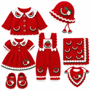 ست 7تکه لباس بافتنی نوزادی  کدDR3