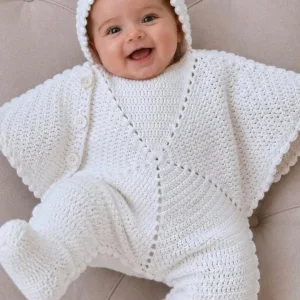 سرهمی نوزادی دخترانه با ژاکت کد3XJ