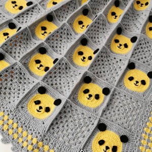پتونوزادی بافتنی مدل پاندا کد665