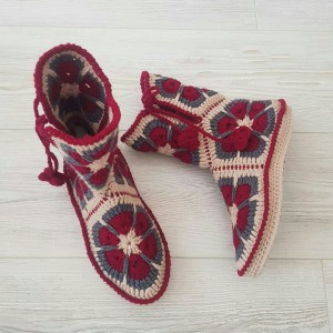 نیم بوت بافتنی زنانه Sidra مدل ret-oiu
