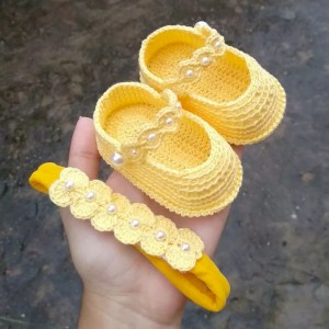 پاپوش نوزادی دخترانه باتل مدلsinaraکد 0383