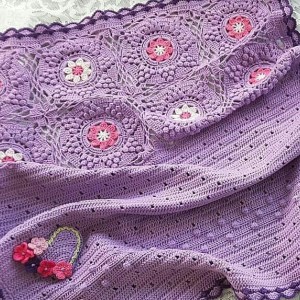 پتونوزادی بافتنی مدل FLOWER 22-SA