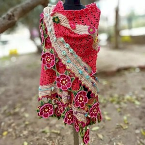 روسری بافت سه گوش مدل UUT-FWQ