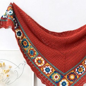روسری بافت سه گوش مدل BVI.ER55