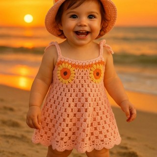 پیراهن دخترانه تیتیش کد۳۰۲