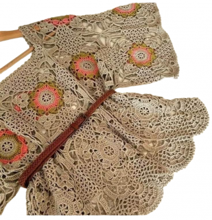 بلوز زنانه قلاب بافی کد DVX425