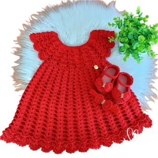 ست ۳ تکه لباس یلدایی بافتنی بچه گانه مدل 099 Hawia