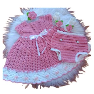 پیراهن دخترانه تیتیش  ۴ تیکه کد ۳۰FZa