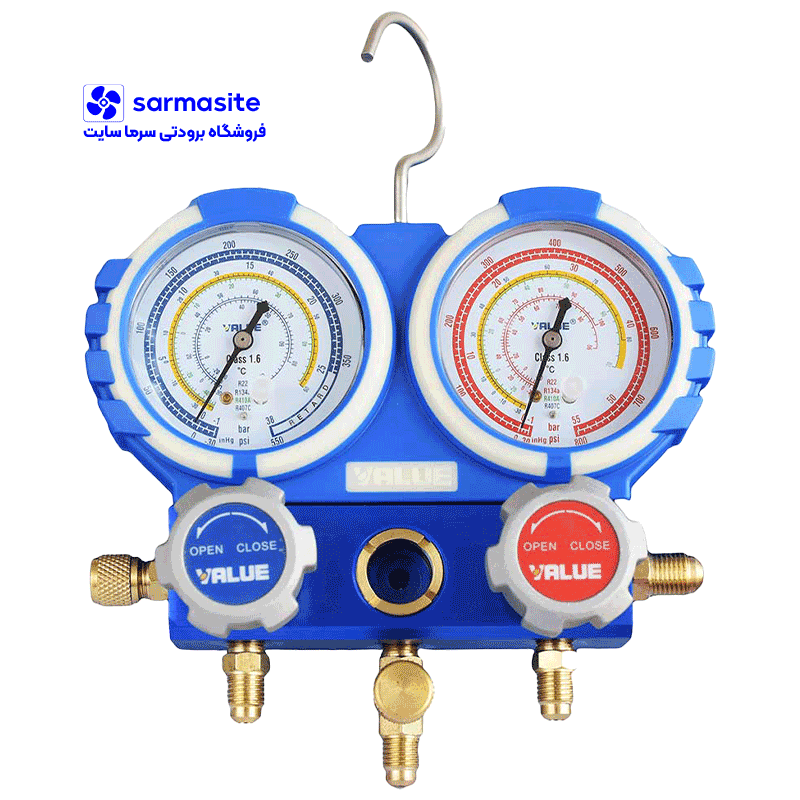 گیج منیفولد دوقلوی ولیو مدل VMG2-R410A-B