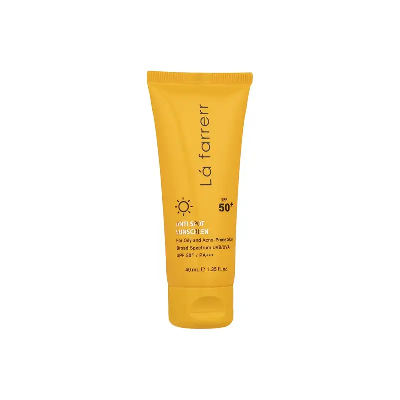 کرم ضد آفتاب بی رنگ و ضد لک لافارر مدل SPF50 مناسب پوست‌ چرب