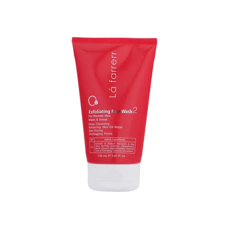 ژل شستشو و لایه بردار صورت لافارر شماره 2 مناسب پوست معمولی