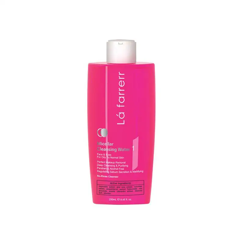 محلول پاک کننده آرایش صورت و چشم لافارر شماره 1 مناسب پوست چرب و معمولی