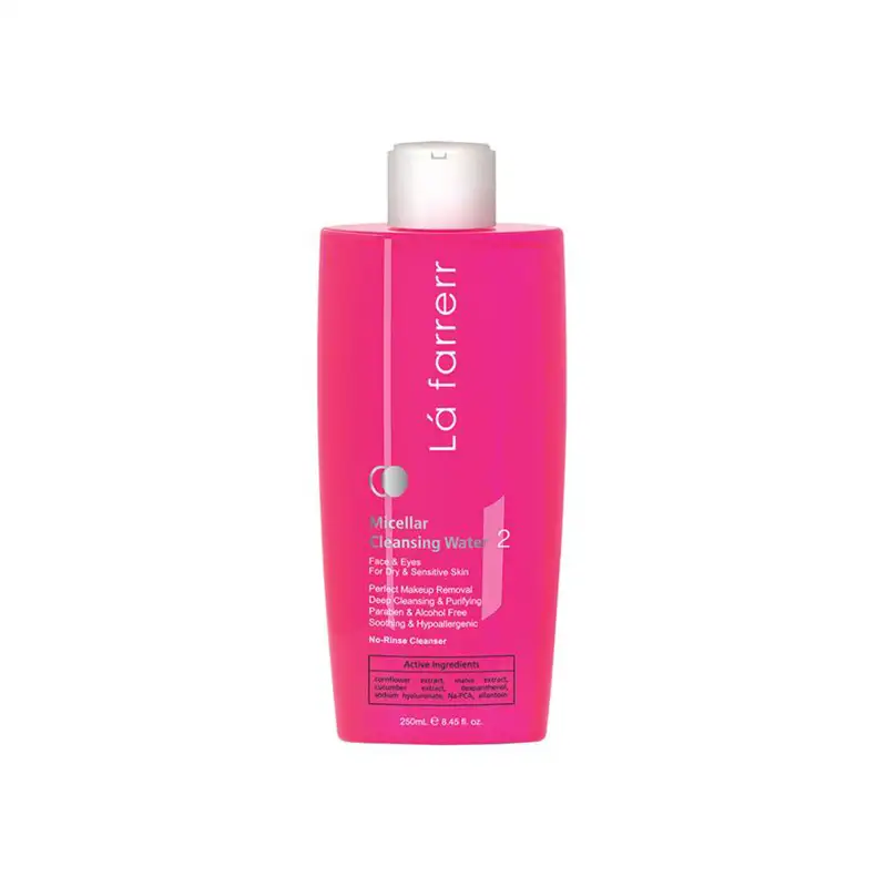 میسلار واتر صورت و چشم لافارر شماره 2 مناسب پوست خشک و حساس