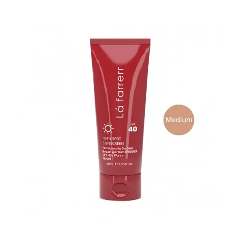 کرم ضد آفتاب و ضد لک رنگی لافارر SPF40 رنگ متوسط مناسب پوست خشک و معمولی