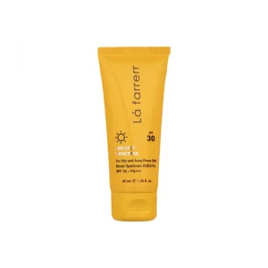 کرم ضد آفتاب و ضد لک بی‌ رنگ لافارر SPF30 مناسب پوست چرب