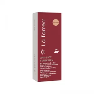 کرم ضد آفتاب و ضد لک رنگی لافارر SPF40 رنگ متوسط مناسب پوست خشک و معمولی