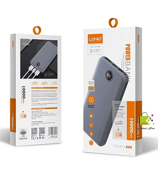 پاوربانک الدینیو مدل PQ10 ظرفیت 10000 میلی آمپر ساعت - اصلی