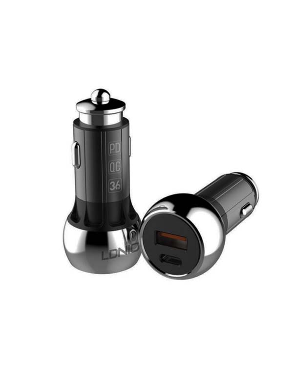 شارژر فندکی الدینیو مدل LDNIO C1 به همراه کابل تایپ سی