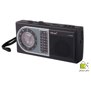 رادیو سه موج و اسپیکربلوتوث شارژی KBroad KTF-2207 با ساعت عقربه ای