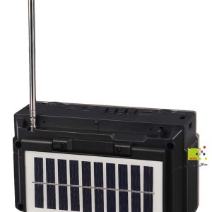 رادیو سه موج و اسپیکر شارژی  KBroad مدل KTF-2209 دارای پنل هفت رنگ و شارژ خورشیدی سولار
