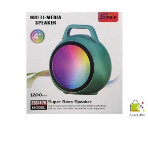 اسپیکر بلوتوث سوپر باس ZQS1475 برند ZQS با پنل نورانی RGB
