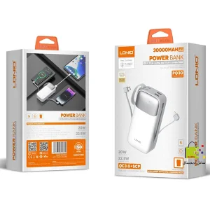 پاوربانک الدینیو مدل PQ30 ظرفیت 30000 میلی آمپر ساعت