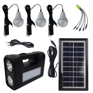 چراغ اضطراری و پاوربانک خورشیدی مدل GD-8017