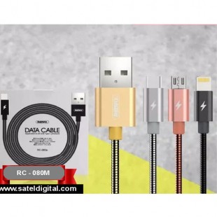 کابل شارژ میکرویواس بی REMAX RC-080m  ریمکس بدنه فلزی