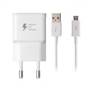 شارژر اصلی سامسونگ فست شارژ همراه با کابل میکرویواس بی Samsung Adapter Fast Charging