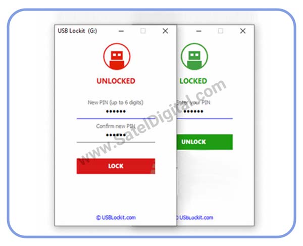 رمز گذاشتن روی فلش