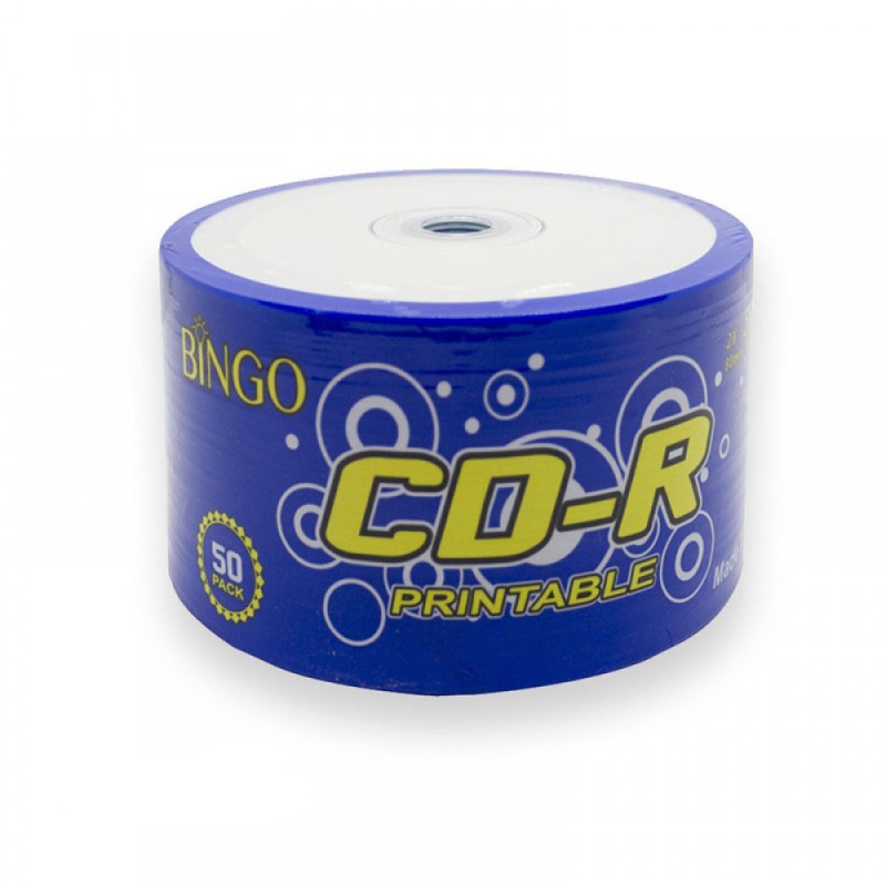 سی دی خام بینگو   پرینتیبل مدل CD-R بسته 50 عددی