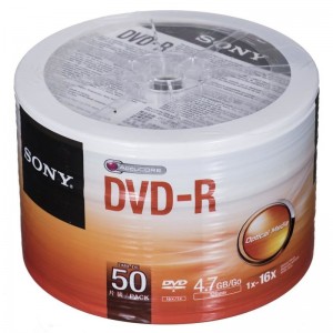 دی وی دی خام سونی مدل DVD-R بسته 50 عددی