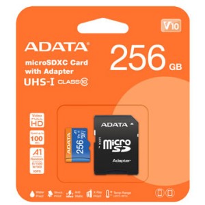 کارت حافظه (رم)میکروSD  ای دیتا مدل microSDXC کلاس 10 ظرفیت256 گیگا بایت