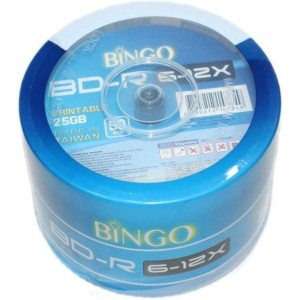 بلوری  خام 25گیگ بینگو مدل BD-R بسته 50 عددی