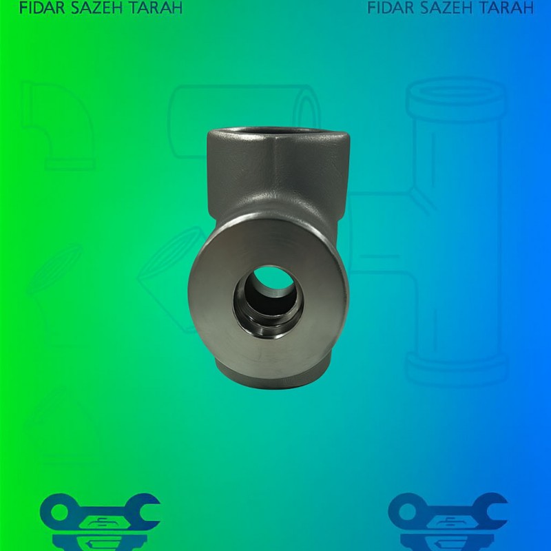 سه راه تبدیلی فولادی A105 ساکت استاندارد ASME B16-11 کلاس 3000