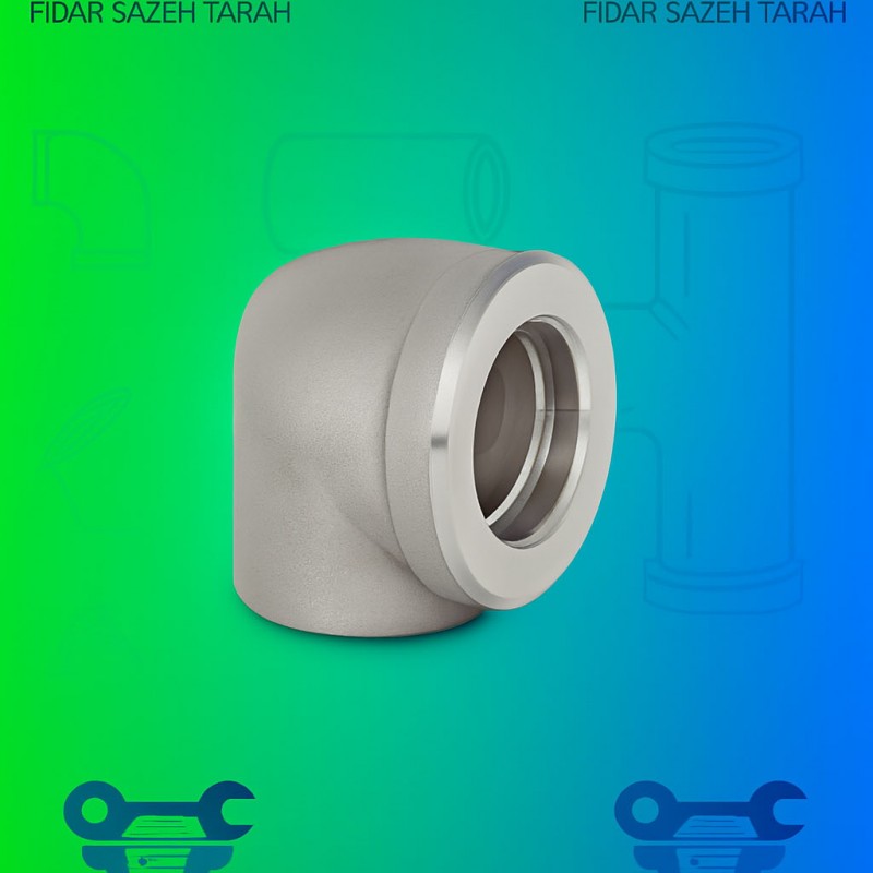 زانو 90 درجه A182 F316/316L استنلس استیل ساکت کلاس 3000