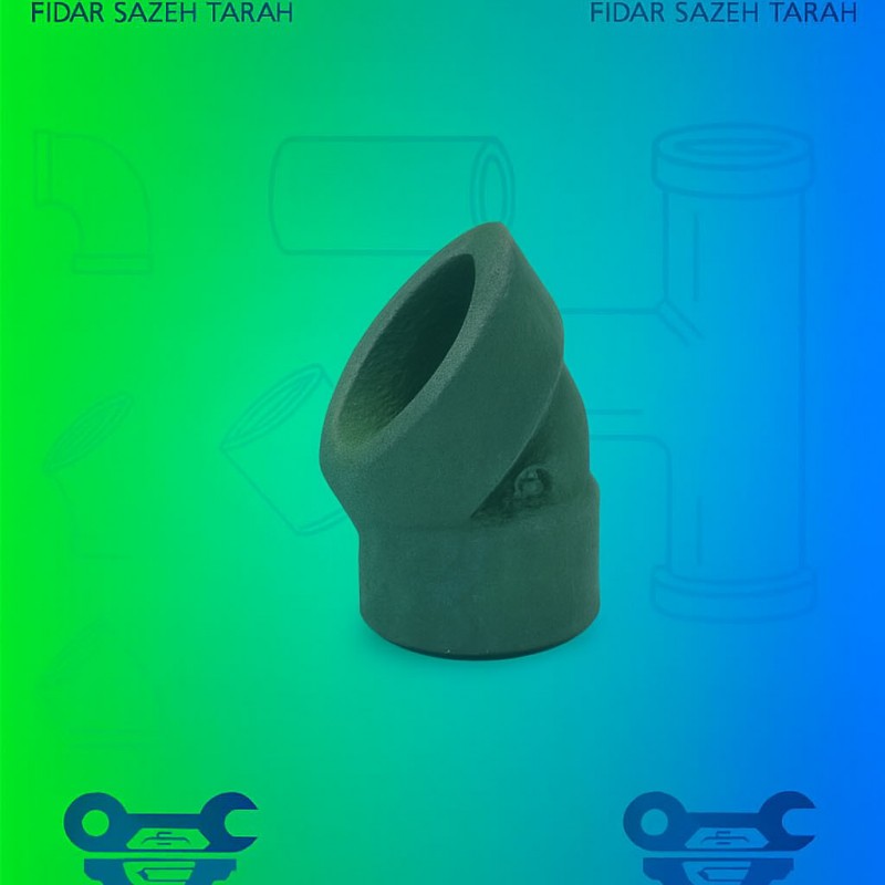 زانو 45 درجه فولادی A105 دنده استاندارد ASME B16-11 کلاس 3000