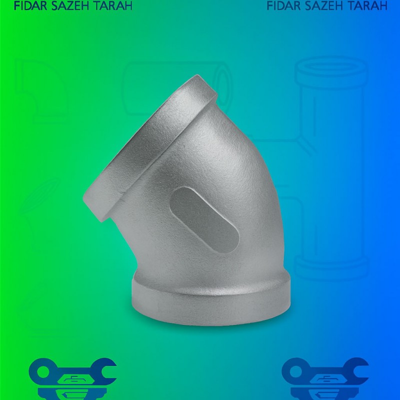 زانو 45 درجه A182 F304/304L استنلس استیل دنده کلاس 3000