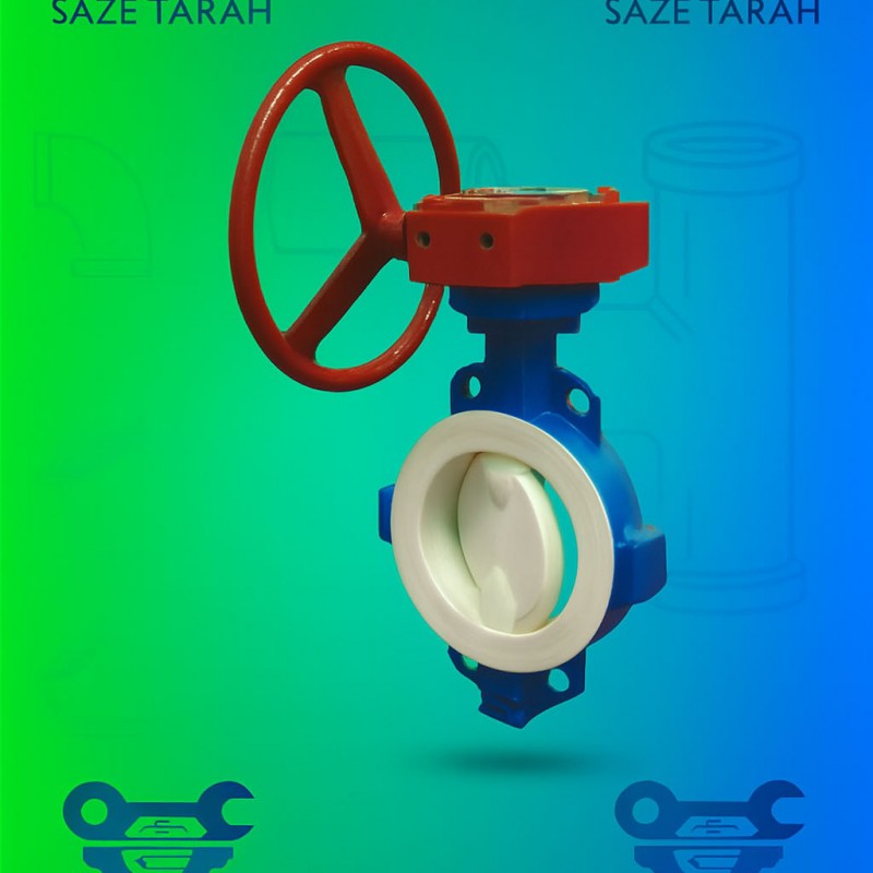 شیر دیافراگمی Teflon-lining (Wafer)