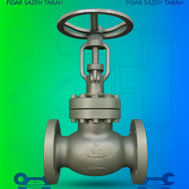 شیر سوزنی فلنج دار کلاس 150 (flange globe valve)