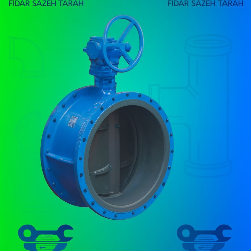 شیر پروانه‌ای فلنج‌دار با پوشش تفلون | مقاوم در برابر خوردگی و مواد شیمیایی