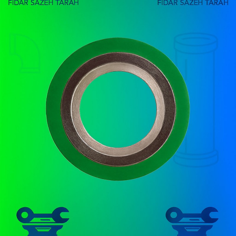 گسکت اسپیرال وند با رینگ | آب‌بندی صنعتی برای فشار و دمای بالا