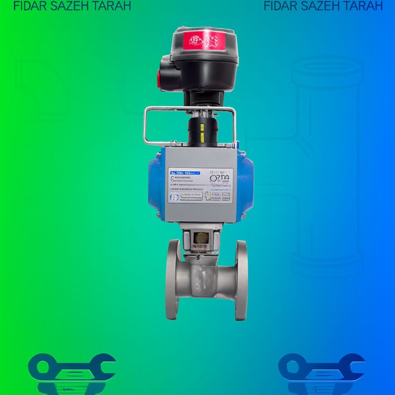 بال ولو فلنج‌دار استنلس استیل پنوماتیک | شیر توپی اتوماتیک برای خطوط صنعتی