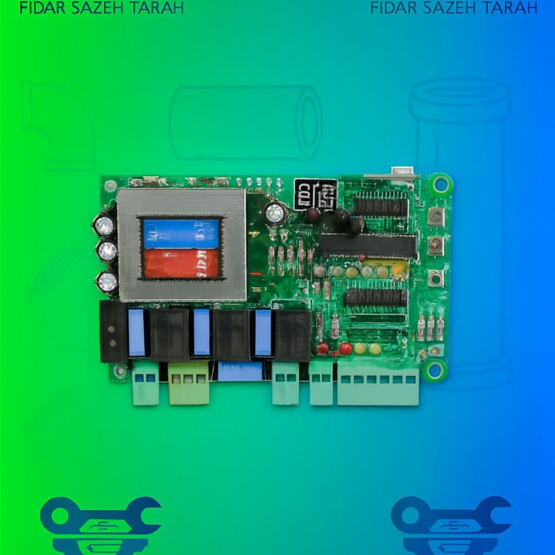 برد مدار فرمان بالابر | کنترل حرکت، توقف و ایمنی | مناسب بالابرهای تک‌فاز و سه‌فاز