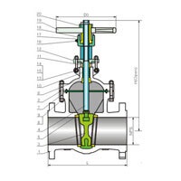 شیر کشویی کربن استیل کلاس 1500Lb مناسب برای کنترل جریان در خطوط صنعتی با فشار بسیار بالا و طراحی مقاوم.jpg
