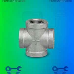 چهارراه فولادی A105 دنده استاندارد ASME B16-11 کلاس 3000